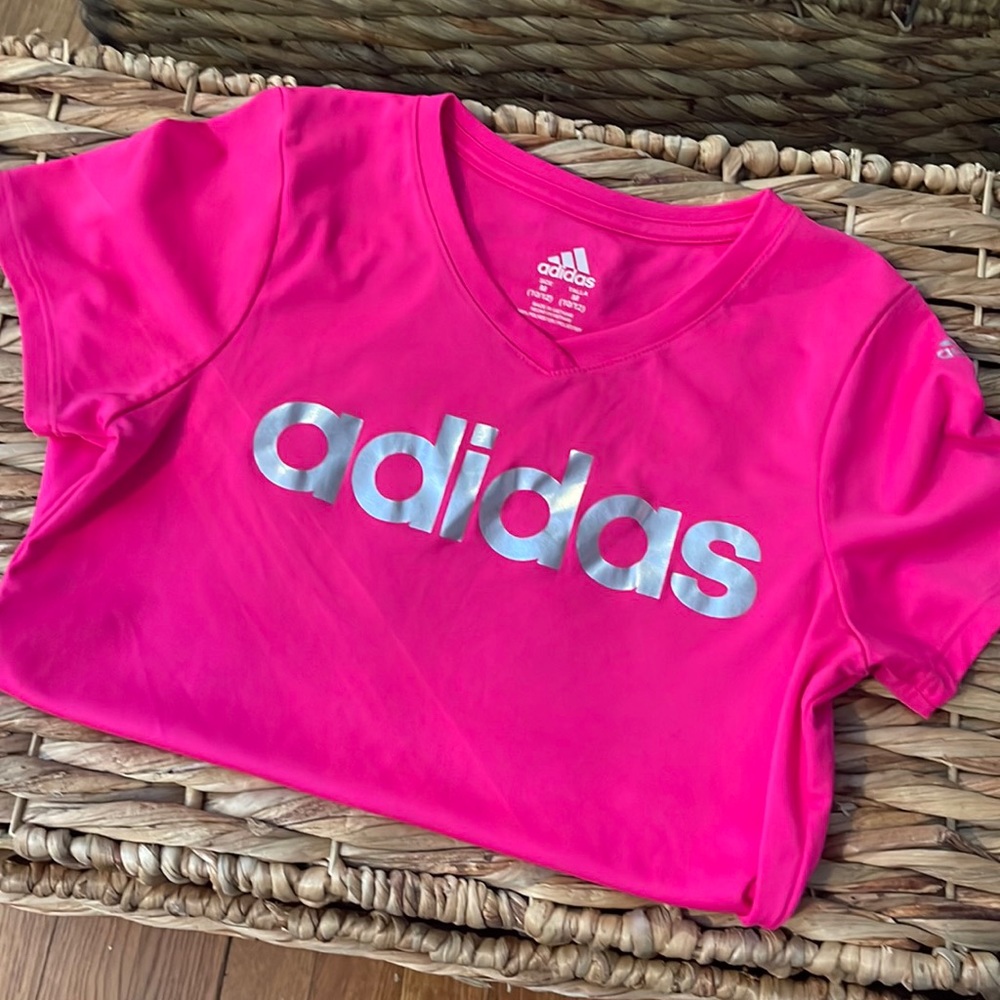Adidas Pink T-Shirt, Size Medium
